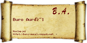 Buro Aurél névjegykártya